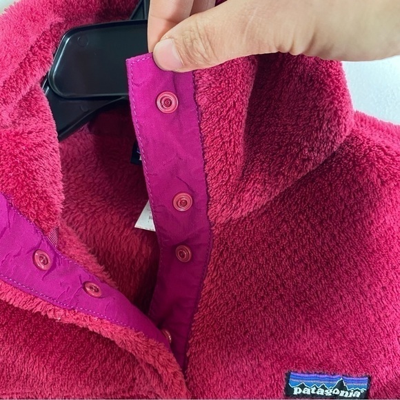 Patagonia Worn Wear W’s Re-Tool Snap-T Pullover Sweatshirt Sweater XS Pink - Picture 4 of 7